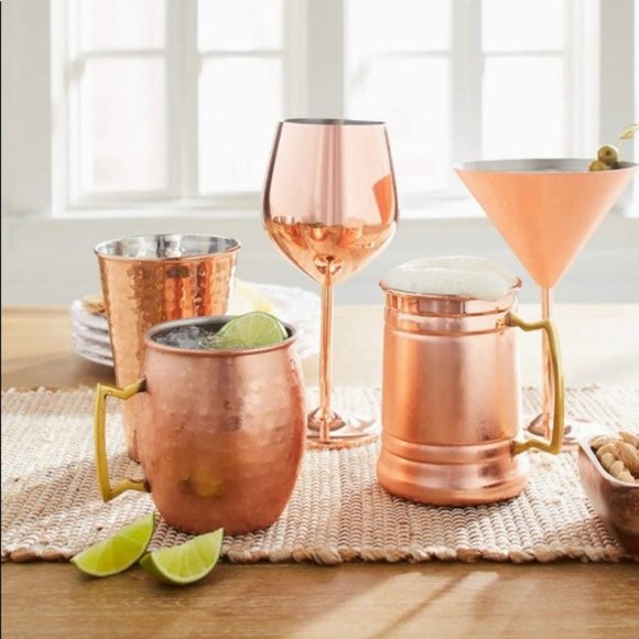 ✨Elegant Rose Gold Stainless Steel Glasses (2) - Picture 6 of 6